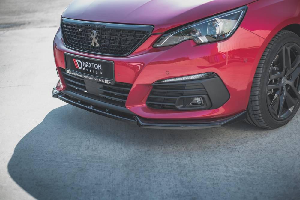Voorspoiler Peugeot 308 GT MK2 Facelift 18-.. Glans Zwart