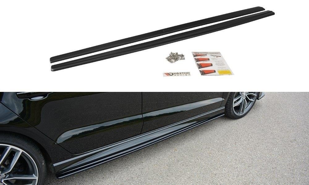 Zijskirts Audi A3 8V S-line Sedan Zwart Glans