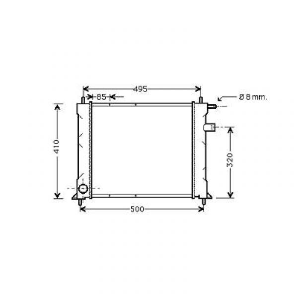 Radiator ROVER 200/400 95->> 430x400 1.4/1.6 +/-AC OOK RO.25