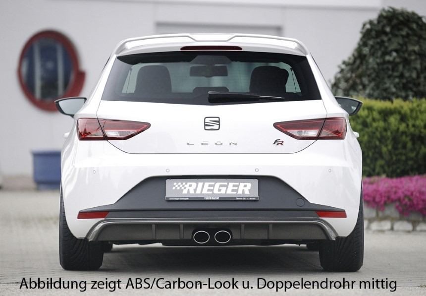 Diffuser Seat Leon F5 FR Rieger dubbele uitlaat links + rechts glans zwart