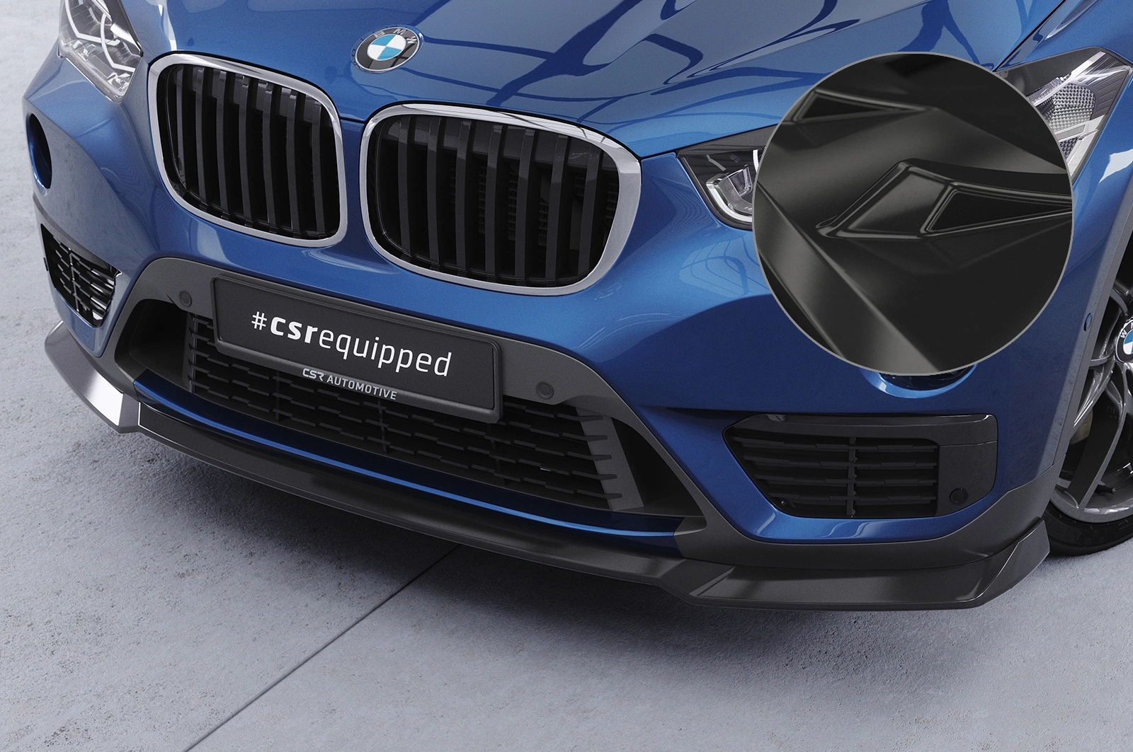 Voorspoiler BMW X1 (F48) glans zwart – CSR Automotive