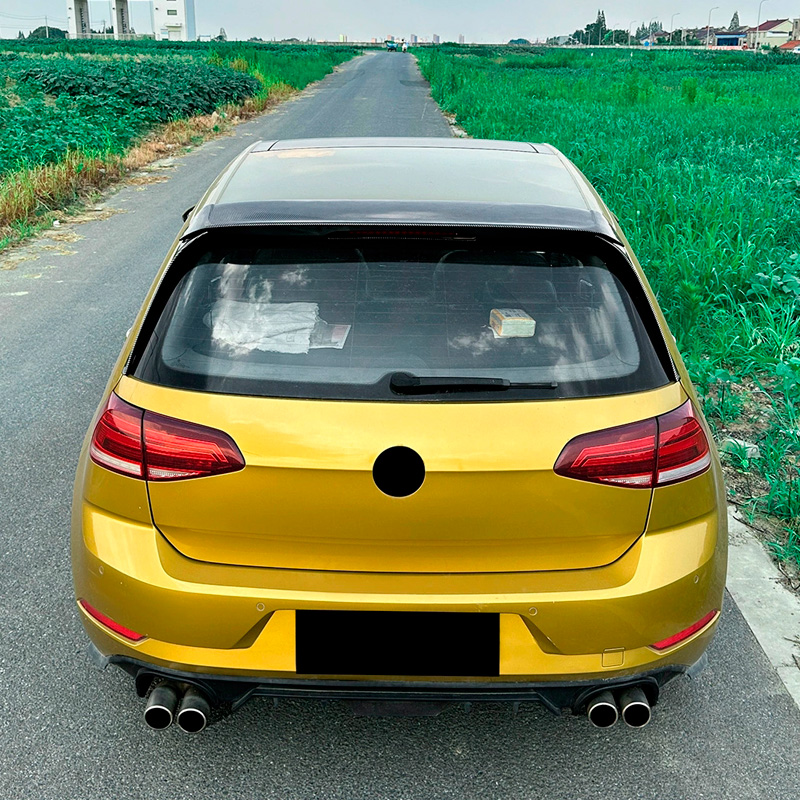 Dakspoiler  Volkswagen Golf VII (7&7.5) HB 2012-2019 3-delig (ABS Glanzend zwart)