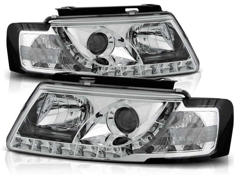 Headlights VW Passat 3B 96-00 Devil Eyes Dlite LED Chrome