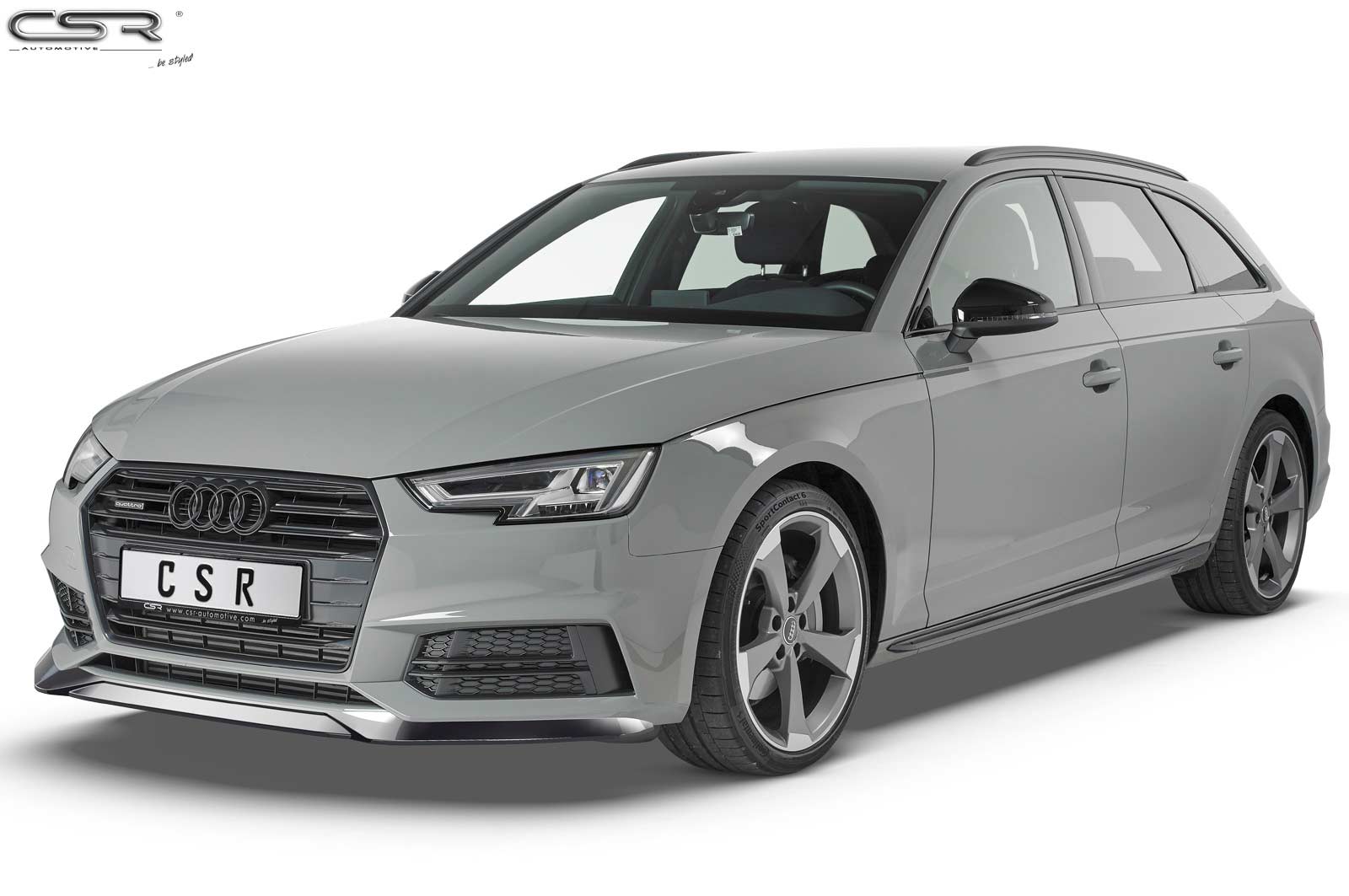 Voorspoiler Audi A4 B9 8W S-Line / S4 B9 8W Glans Zwart
