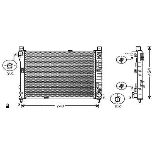 Radiator W203 00->> A+/-AC C180/200/240/320