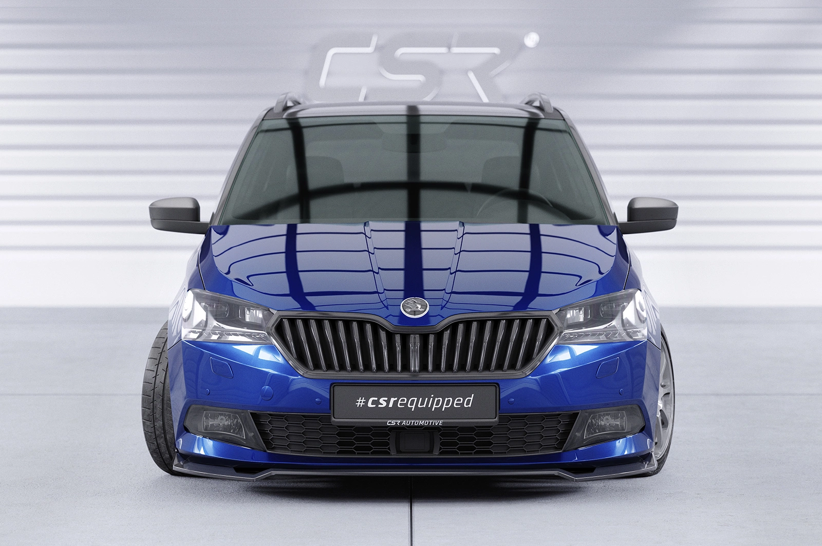 Voorspoiler Skoda Fabia 3 (Typ NJ) 2019-2021 Facelift – Glans Zwart CSR