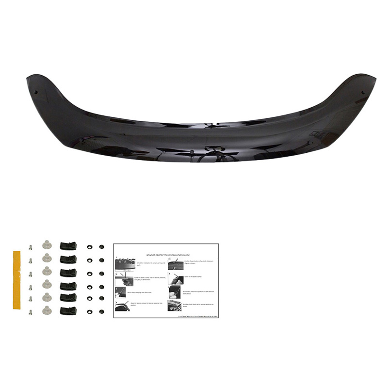 Motorkapbeschermer (steenslagcover)  Dacia Lodgy/Dokker 1e Gen. 2012-2020 - Glanzend zwart