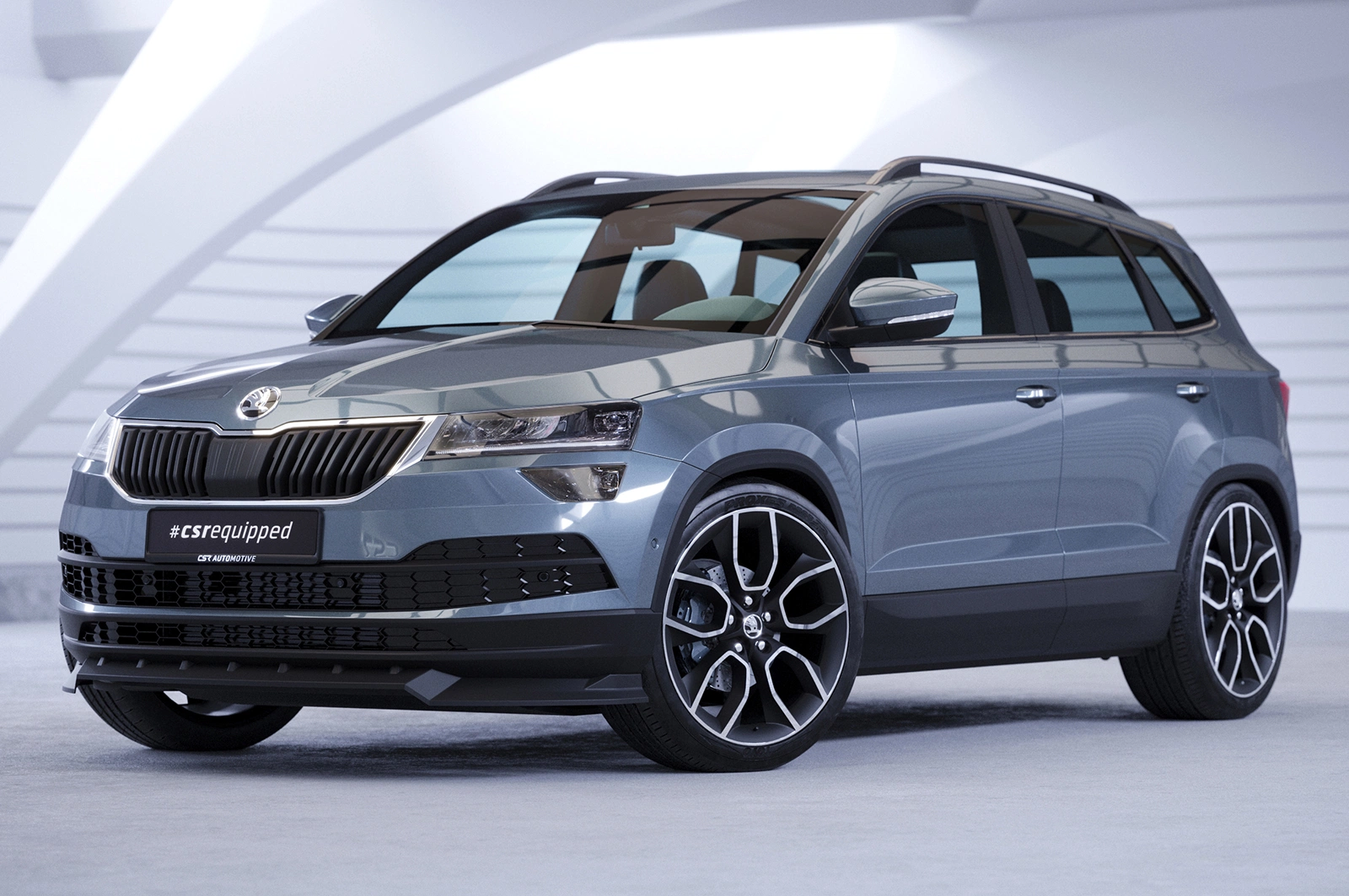 Voorspoiler Skoda Karoq 2017–heden – CSR Automotive – Glans Zwart