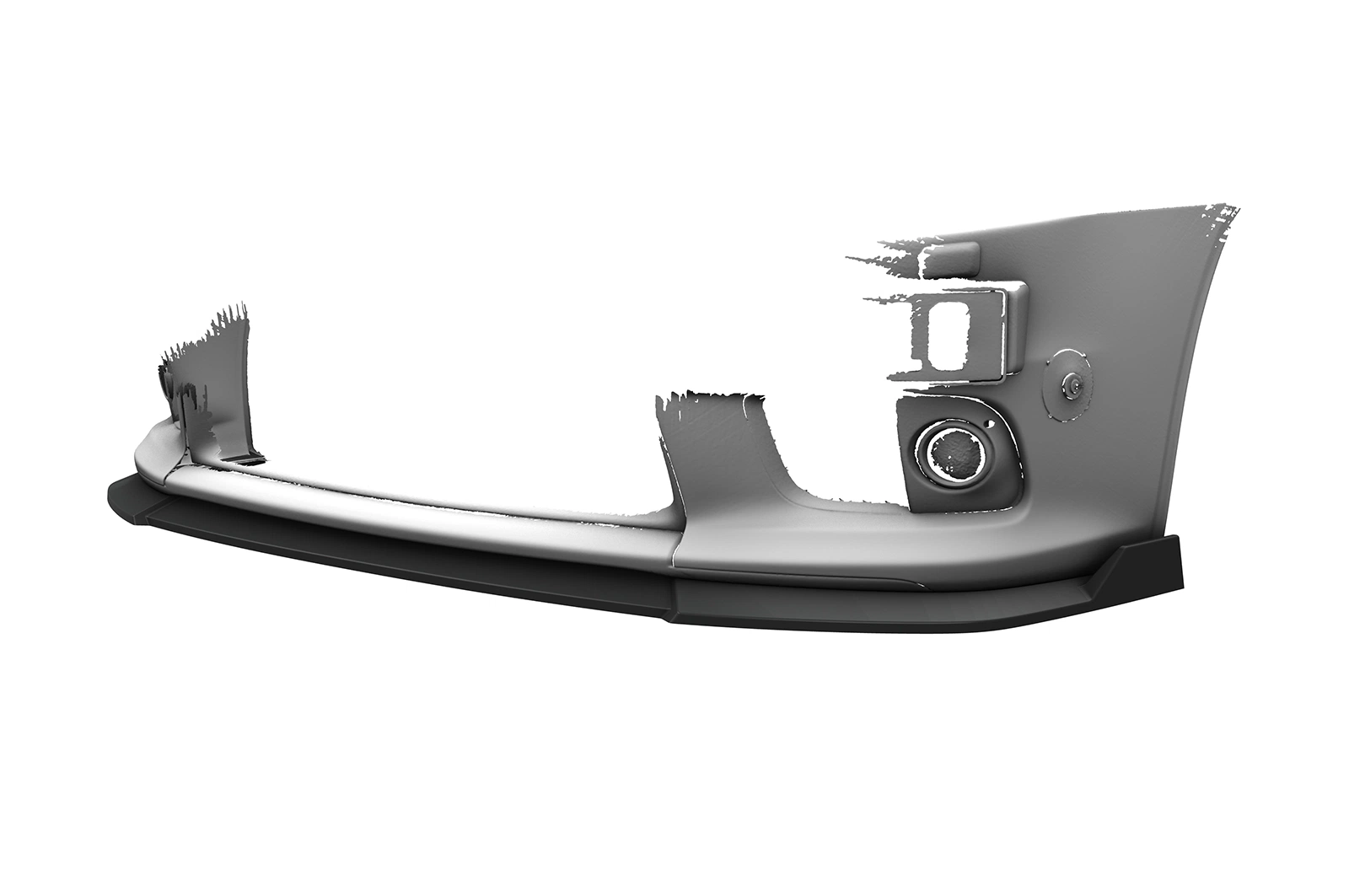 Voorspoiler Mitsubishi Lancer Evolution X glans zwart