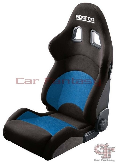 Sportstoel Sparco "Monza" Stof Zwart/Blauw