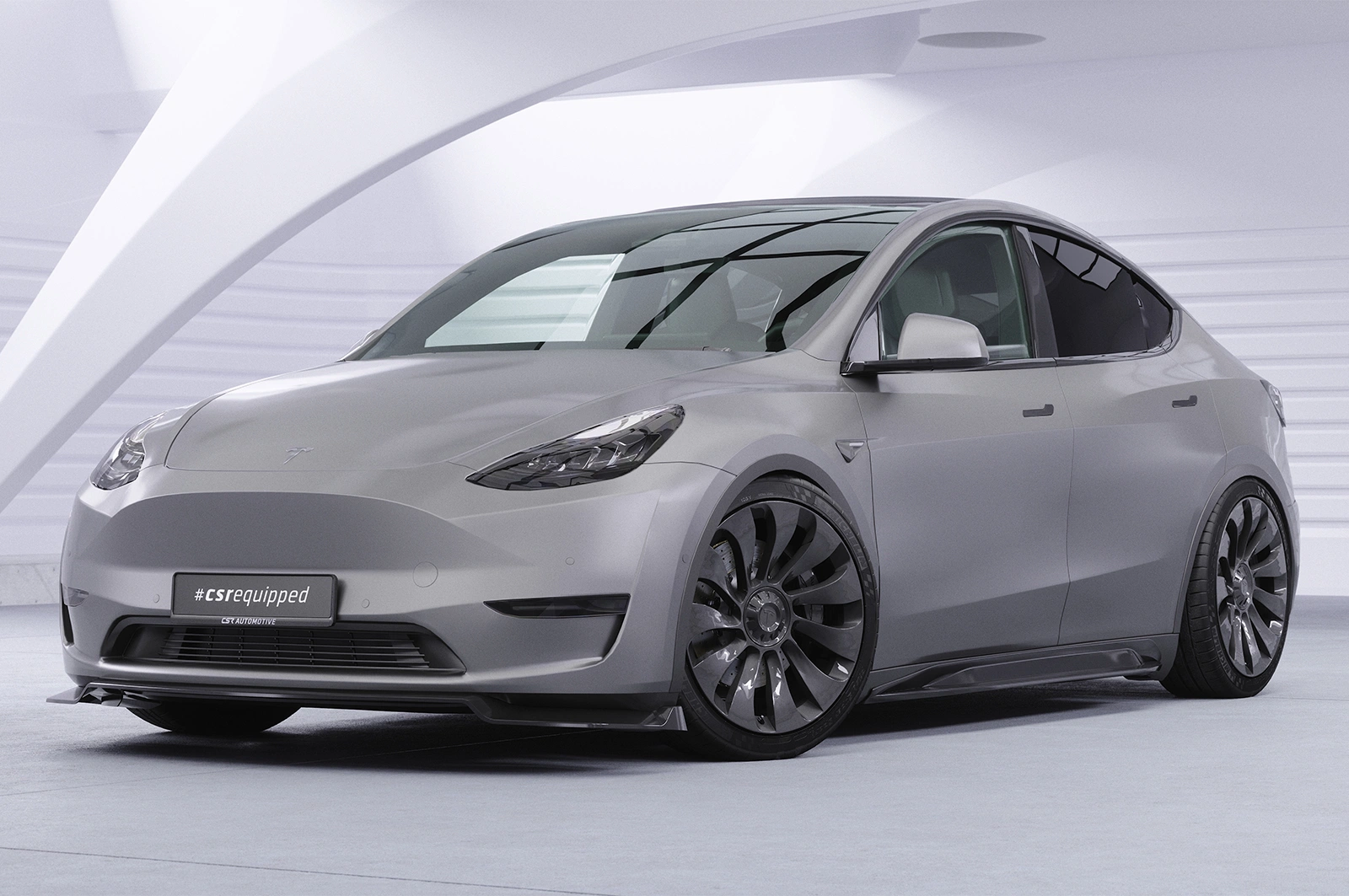 Voorspoiler Tesla Model Y glans zwart