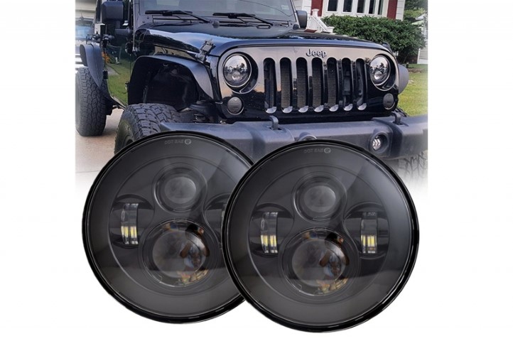 Faros VW Golf I / II / Kafer / Jeep Wrangler / Defender Full LED