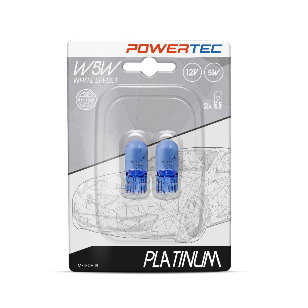 Powertec T10 halogeen Xenon blue 12V 5W