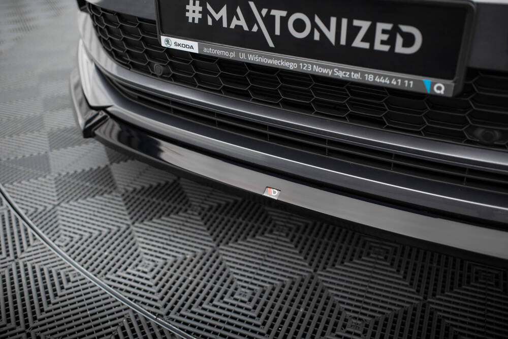 Voorspoiler Skoda Kodiaq Mk1 Facelift Sportline Maxton Design glans zwart