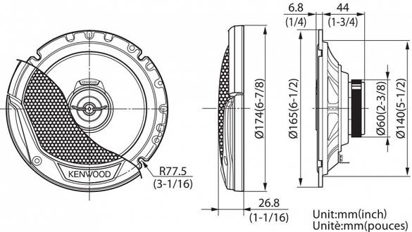 KENWOOD KFC-E1765 Speaker