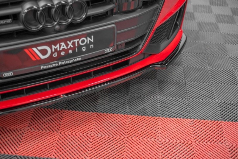 Voorspoiler V.1 Audi A7 C8 S-Line Maxton Glanzend Zwart