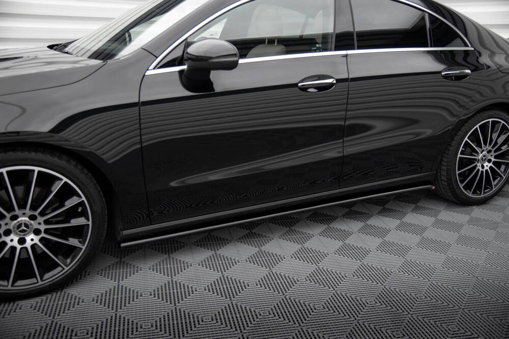 Zijskirts Mercedes Benz CLA C118 Maxton Glans Zwart