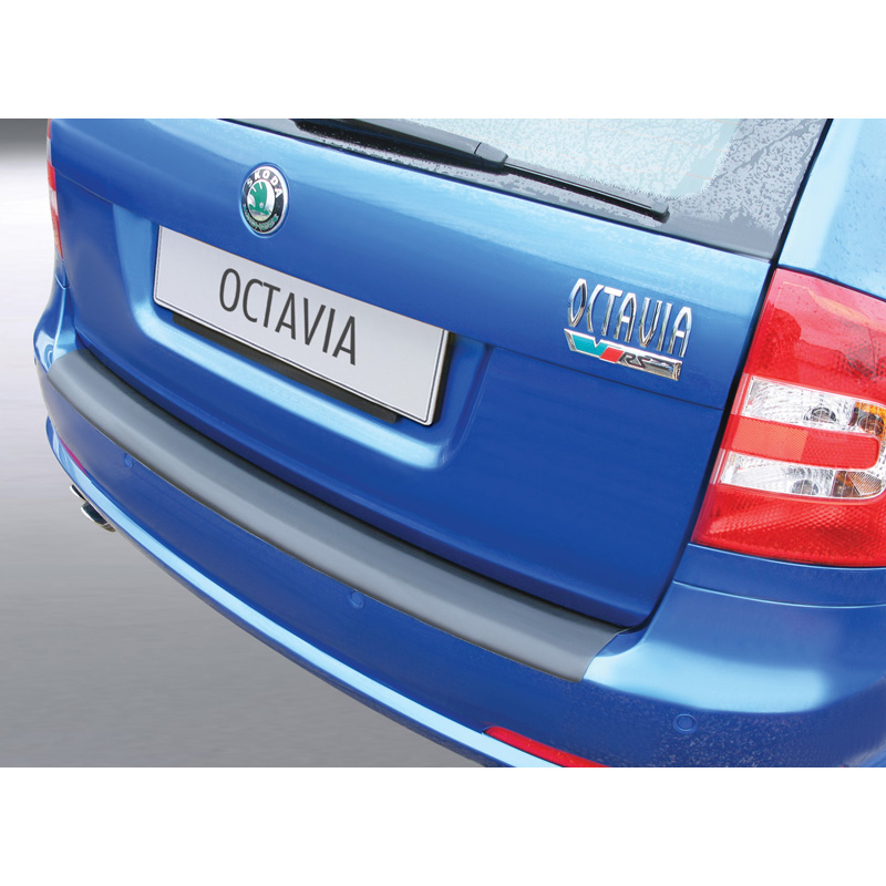 ABS Achterbumper beschermlijst  Skoda Octavia Kombi RS 2009-2013 Zwart