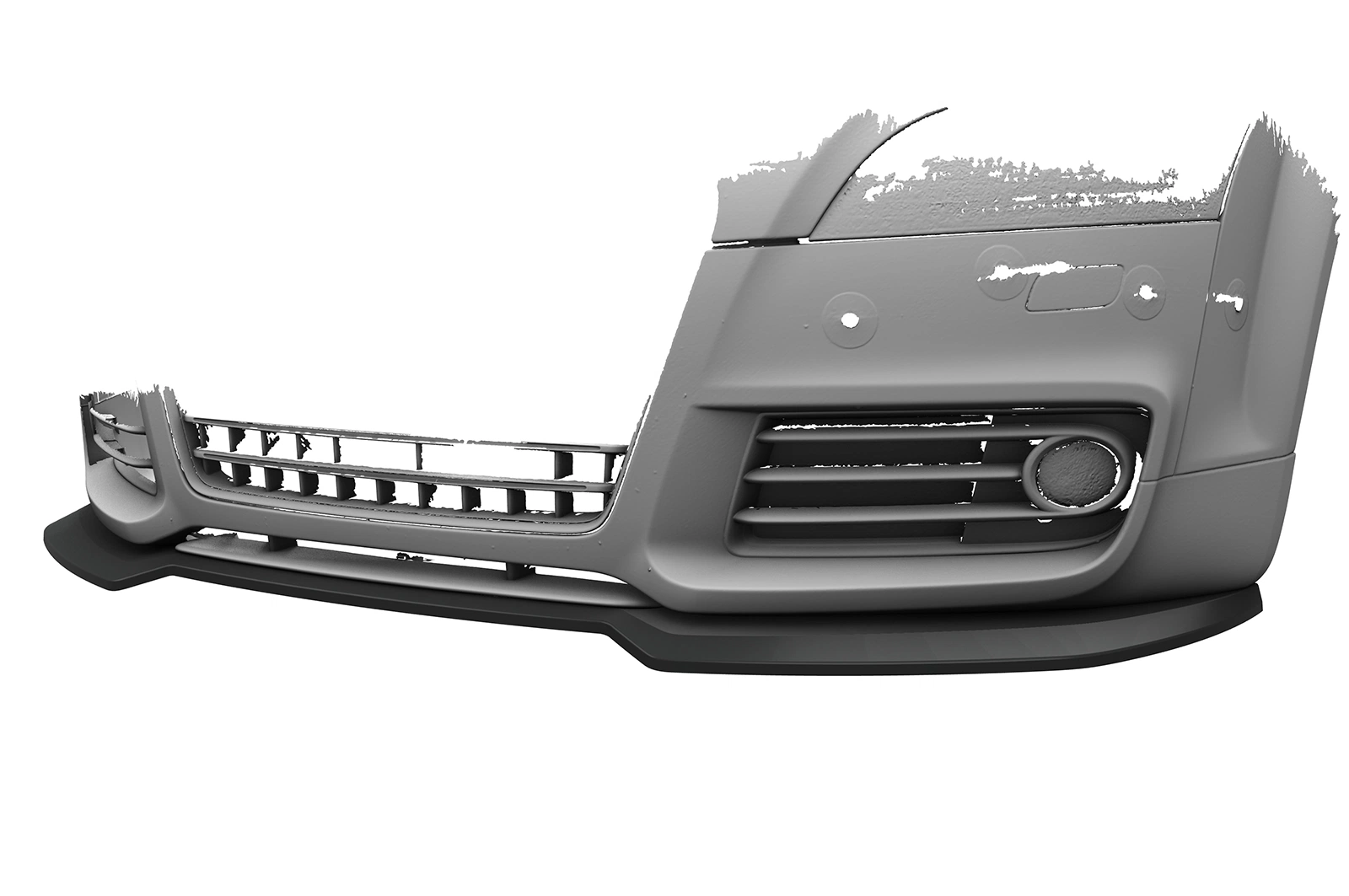 Voorspoiler Audi TT (8J) S-Line glans zwart