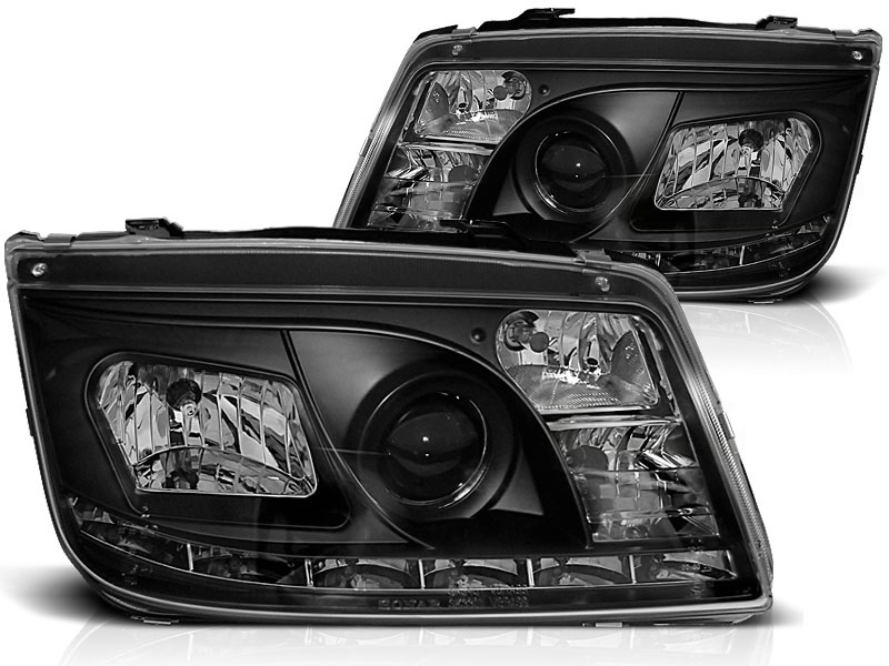 Faros VW Bora Dayline Los ojos del Diablo negro