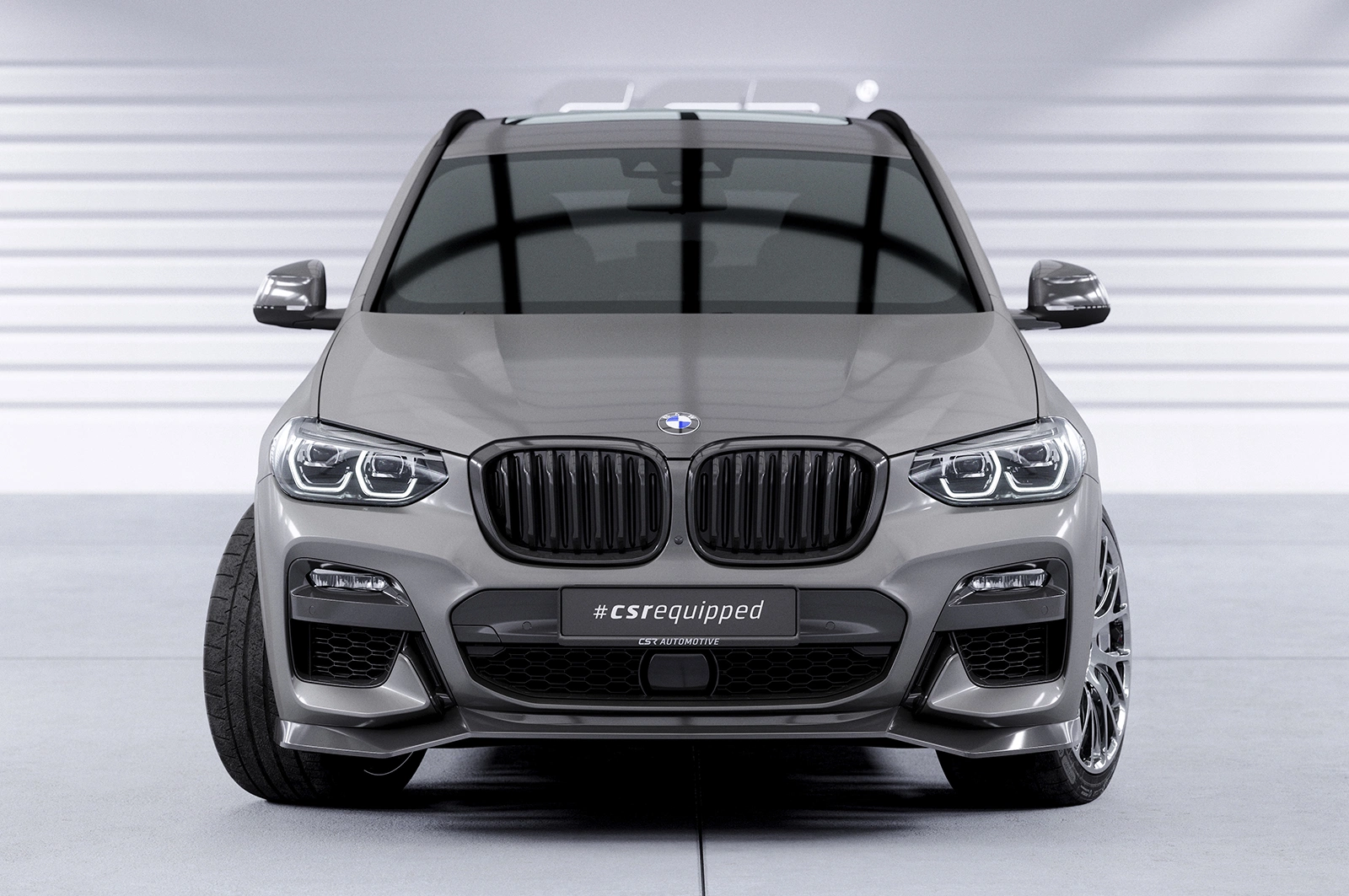 Voorspoiler BMW X3 G01 / X4 G02 M-Pakket 2017-2021 Glans Zwart CSR