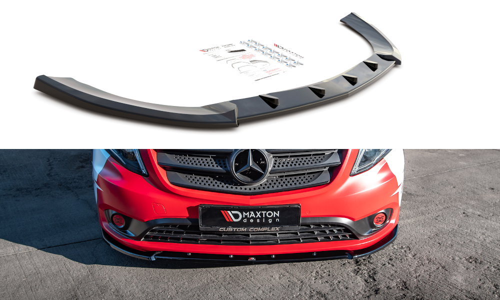 Voorspoiler V.2 Mercedes Vito W447 FL Maxton Glans Zwart