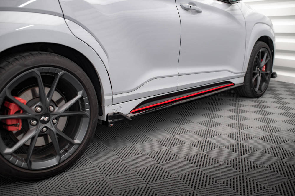 Zijskirts V.2 Hyundai Kona N Maxton Glans Zwart