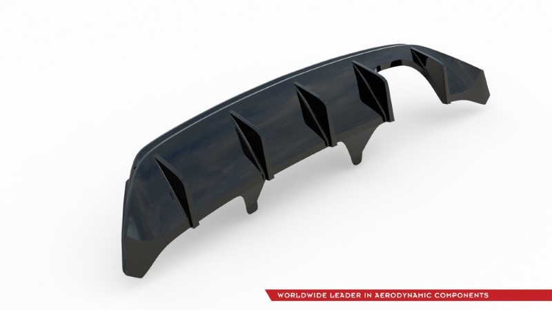 Achterbumper Aanzet Ford Fiesta Mk8 ST / ST-Line Racing V.1 Glanzend Zwart