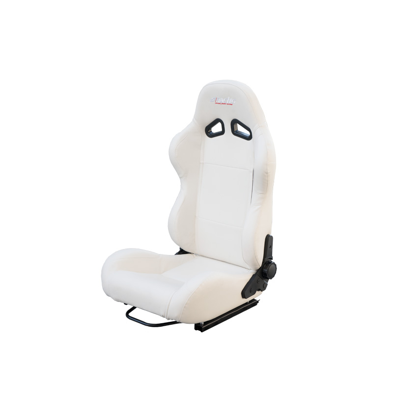 Simoni Racing Sportstoel Tazio - Wit Eco-Leder - Dubbelzijdig Verstelbaar - incl. Sledes
