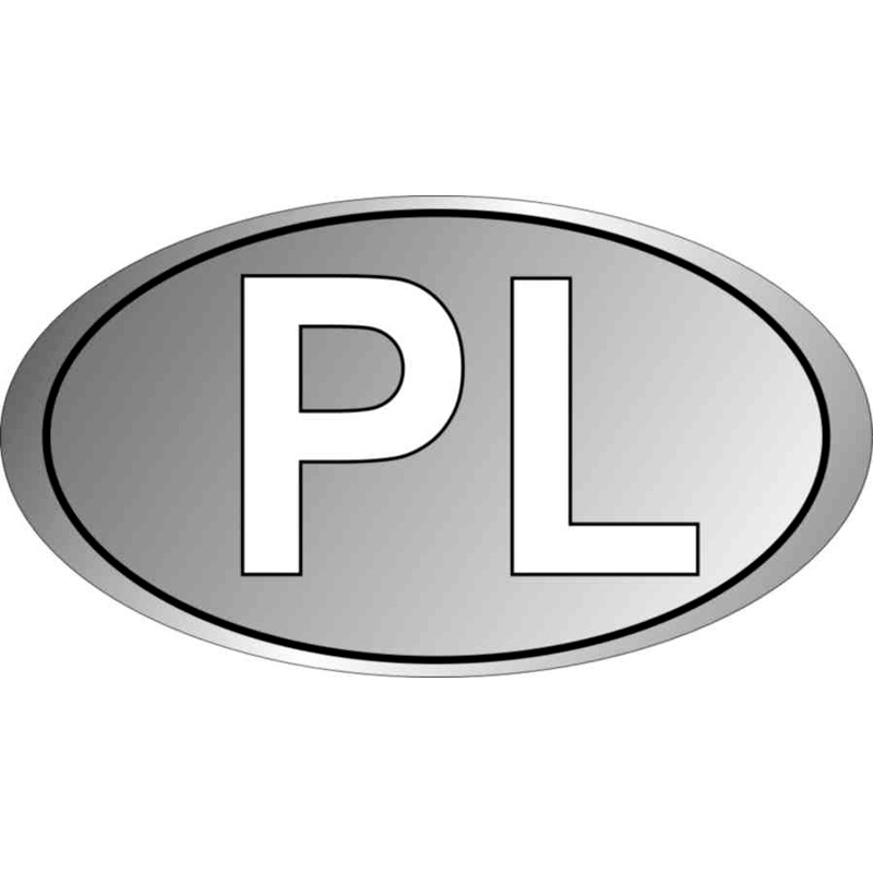 AutoTattoo Sticker PL 3D Chrome -7,6 x 4,2 cm