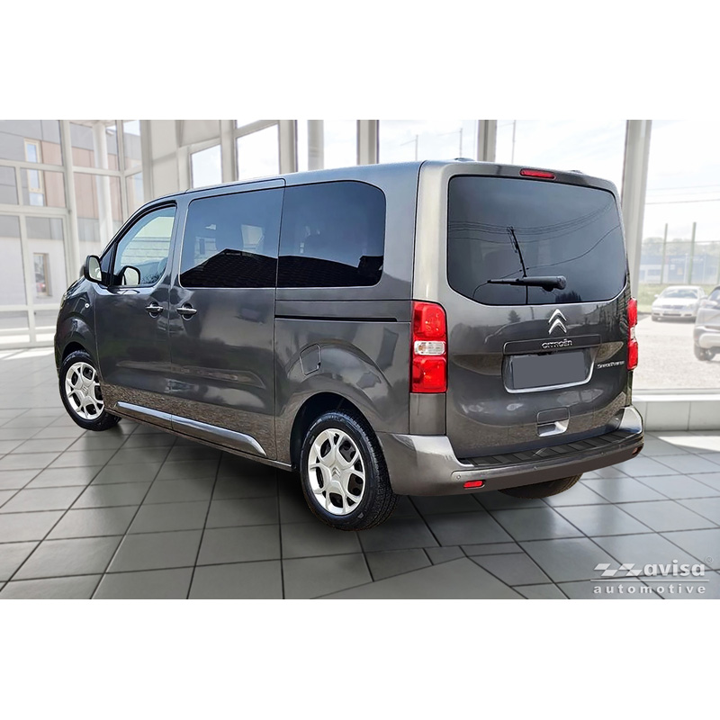 Avisa Zwart RVS Achterbumperprotector  Citroën Space Tourer & Jumpy 2016- / Peugeot Traveller & Expert 2016- / Toyota Proace Verso 2016- / Opel Vivaro & Zafira Life 2019-