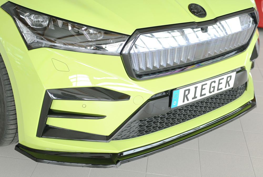Voorspoiler Skoda Enyaq iV (NY): 10.20-01.2025 glans zwart