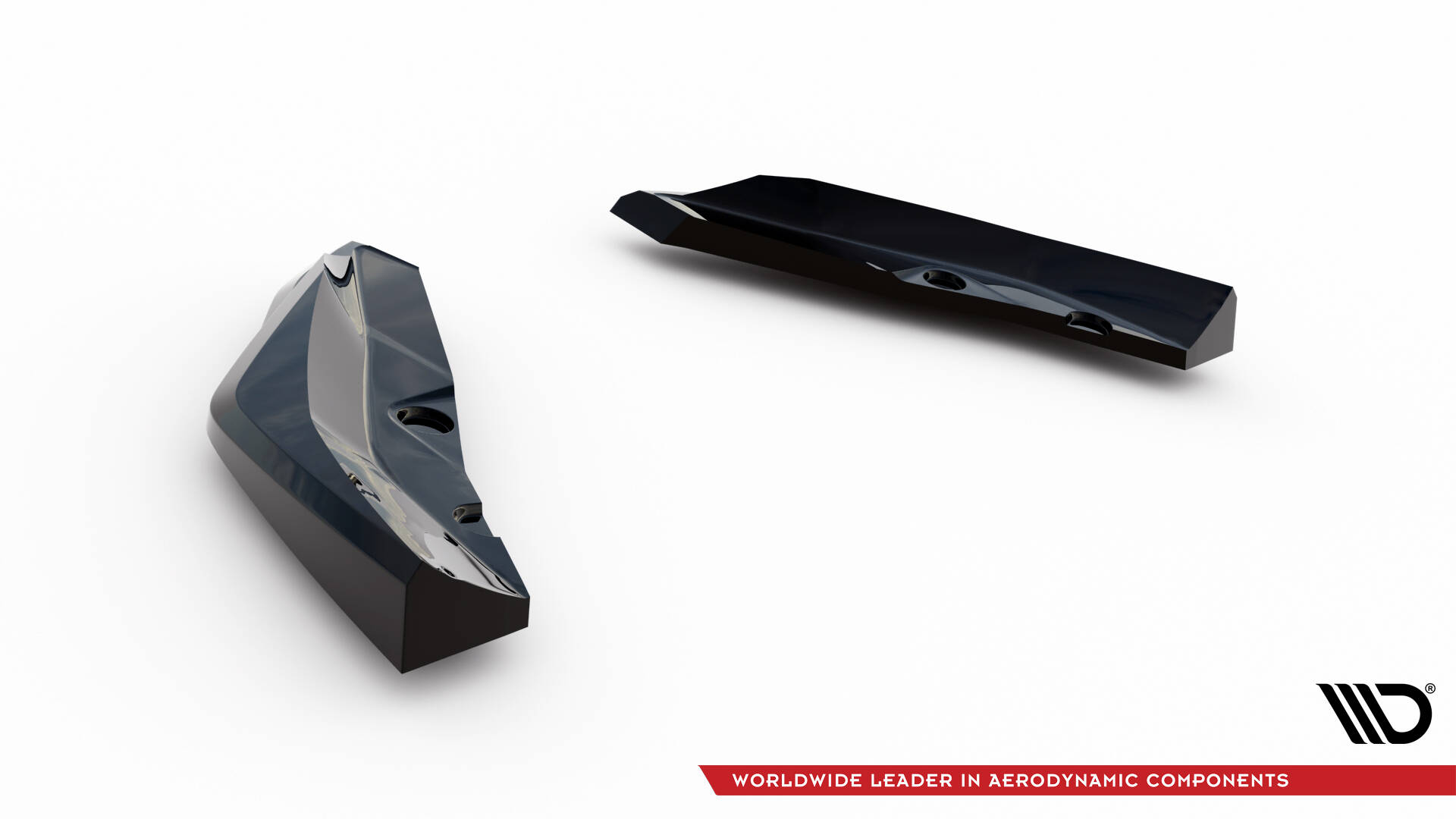 Achterzij spoilers V.5 BMW M135i / 1 M-Pack F70 Maxton Glanzend zwart