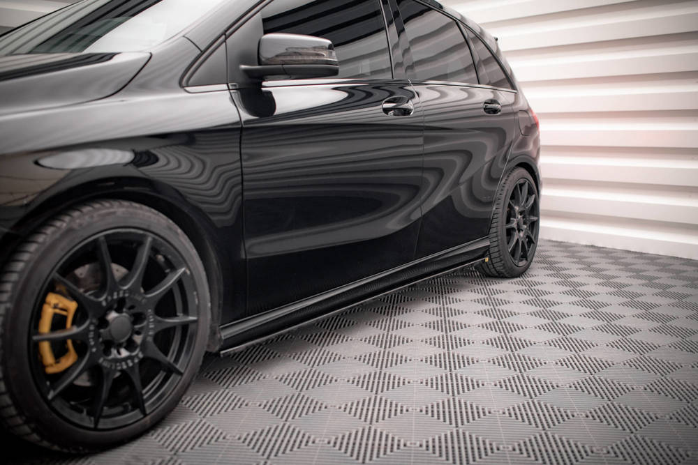 Zijskirts Mercedes B Klasse W246 FL Maxton Glans Zwart