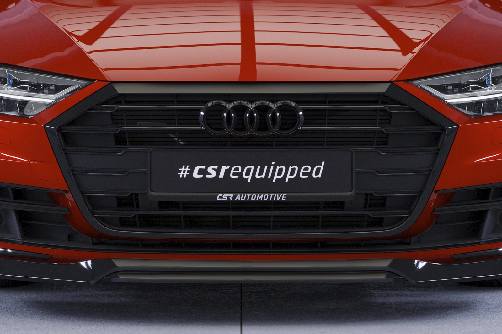 Voorspoiler Audi A8 (D5) Glans Zwart (2017–2021) CSR