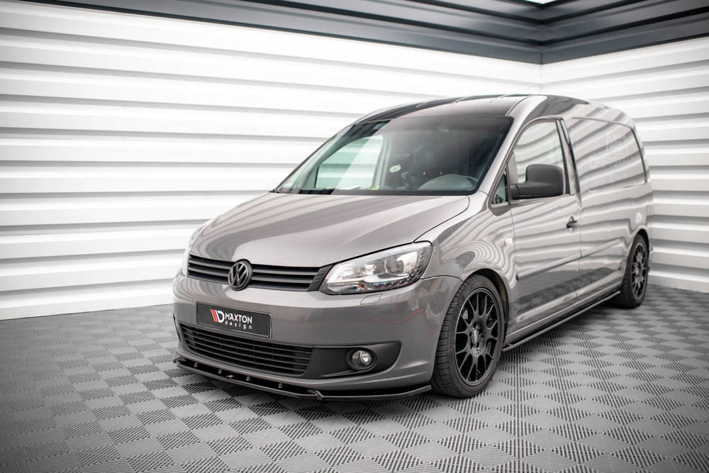 Voorspoiler VW Caddy Mk.3 FL Maxton Glans Zwart