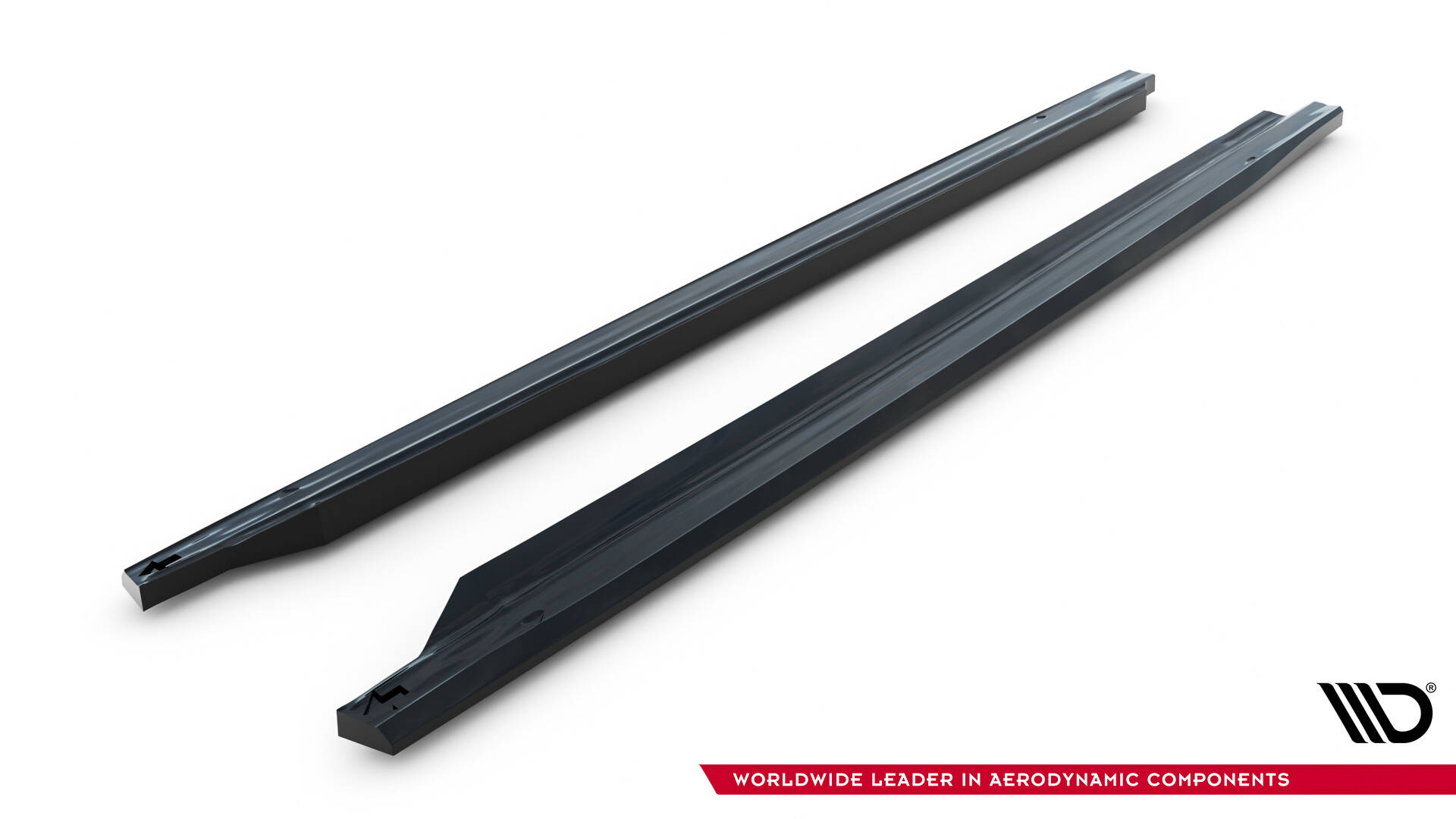 Zijskirts V.2 Volkswagen Golf GTI Clubsport MK8 Facelift Maxton Glanzend zwart