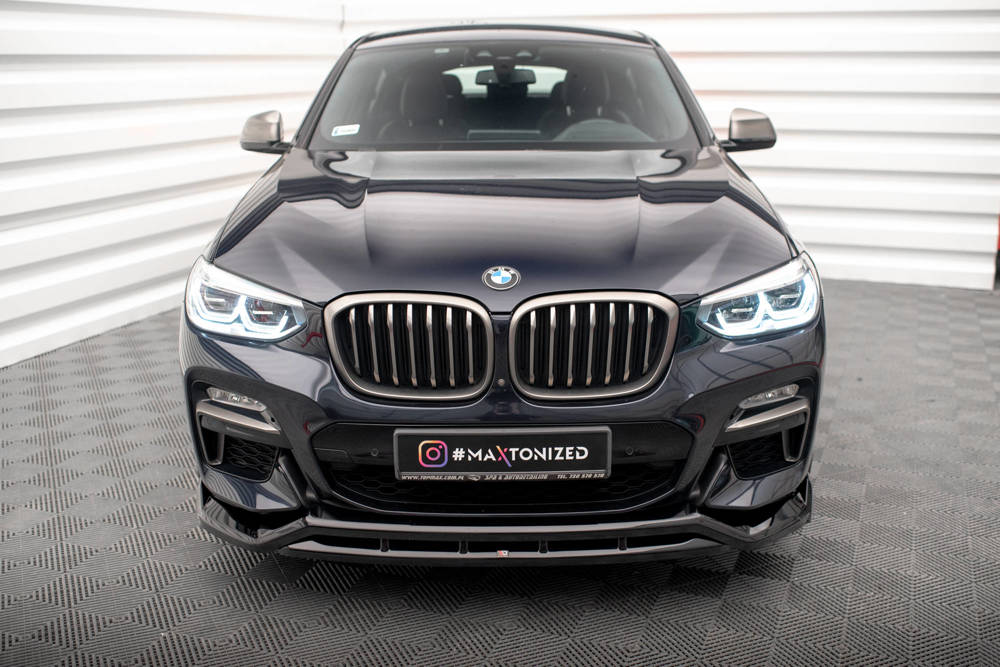 Voorspoiler BMW X4 M-Pack G02 Maxton Glans Zwart