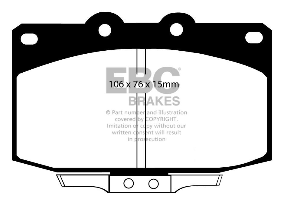 EBC Brakes MAZDA RX7 2.6 Turbo (1.3) (FD3) 98-2002 Remblokken vo