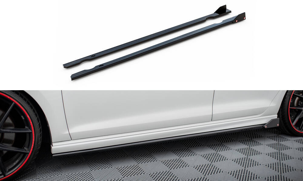 Zijskirts V.3 + Flaps Volkswagen Golf R Mk7
