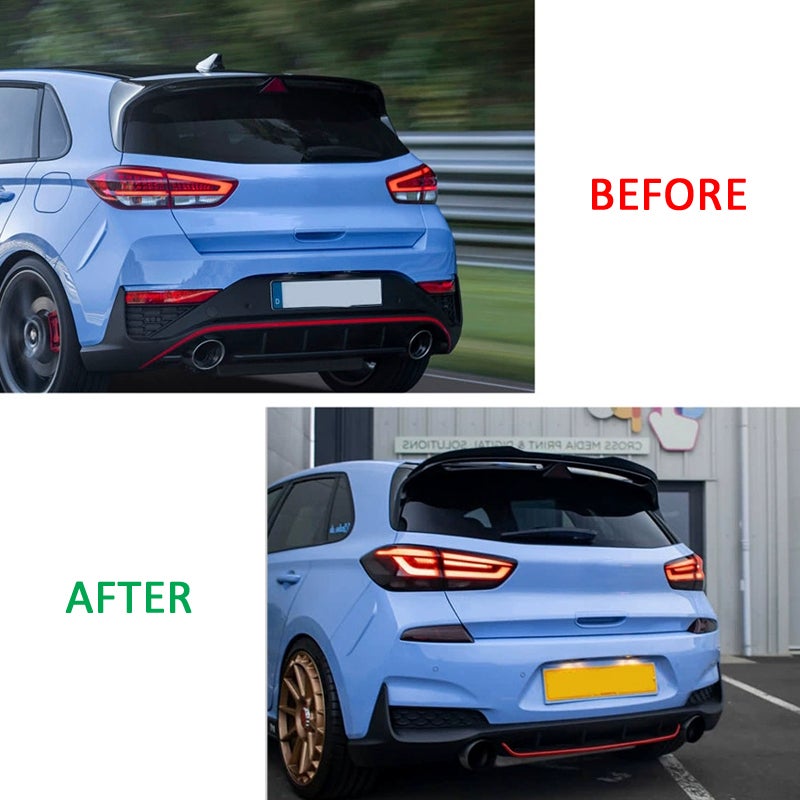 Dakspoiler (Spoiler Cap)  Hyundai i30N (PDE) 2017- (ABS Glanzend zwart)