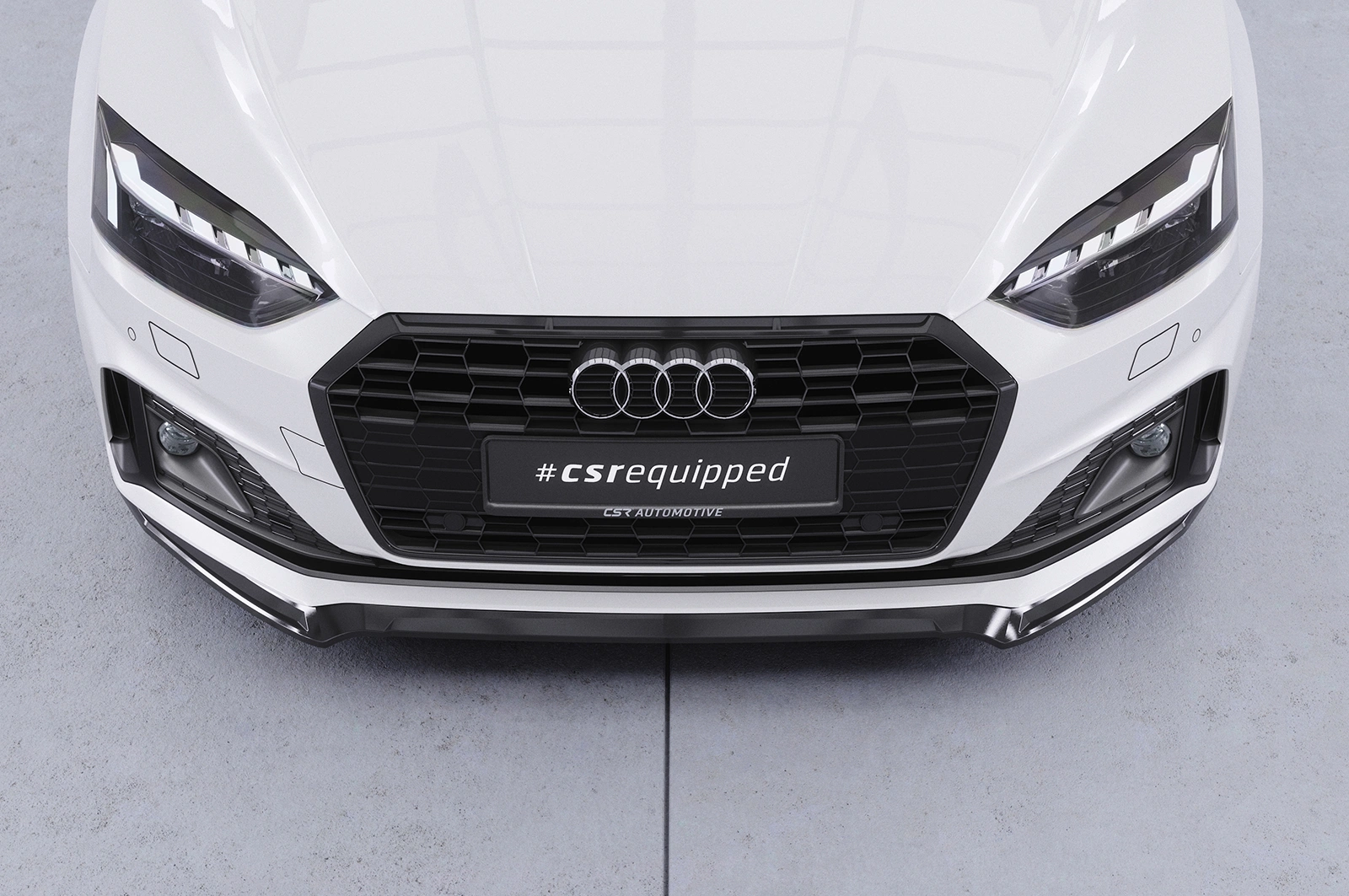 Voorspoiler Audi A5 F5 Basis / Advanced Glans Zwart van CSR Automotive (Facelift 2019-)