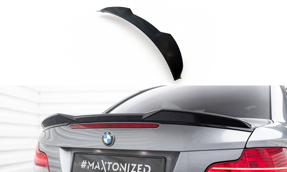 Spoilerkap BMW 1 E82 3D Glanzend Zwart Maxton