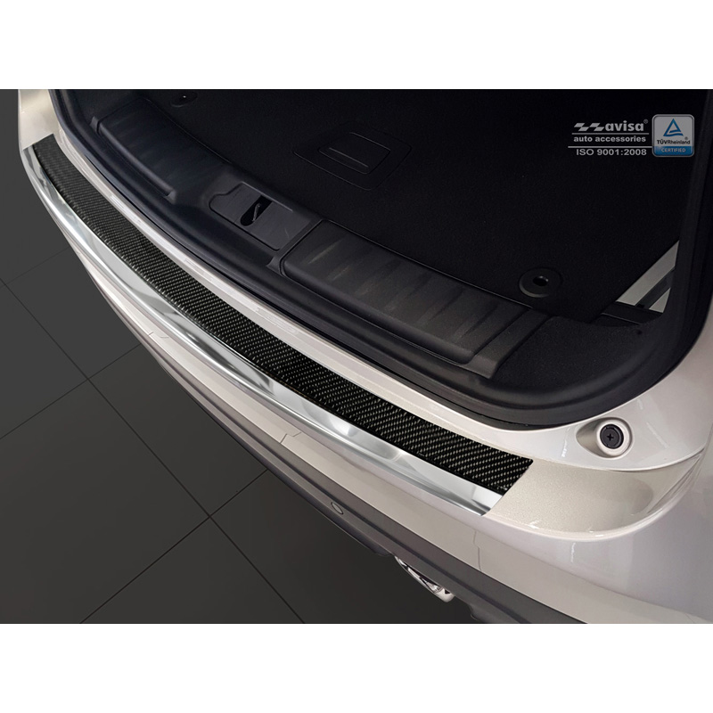 RVS Achterbumperprotector Deluxe Jaguar F-Pace 2016- Chroom/Zwar