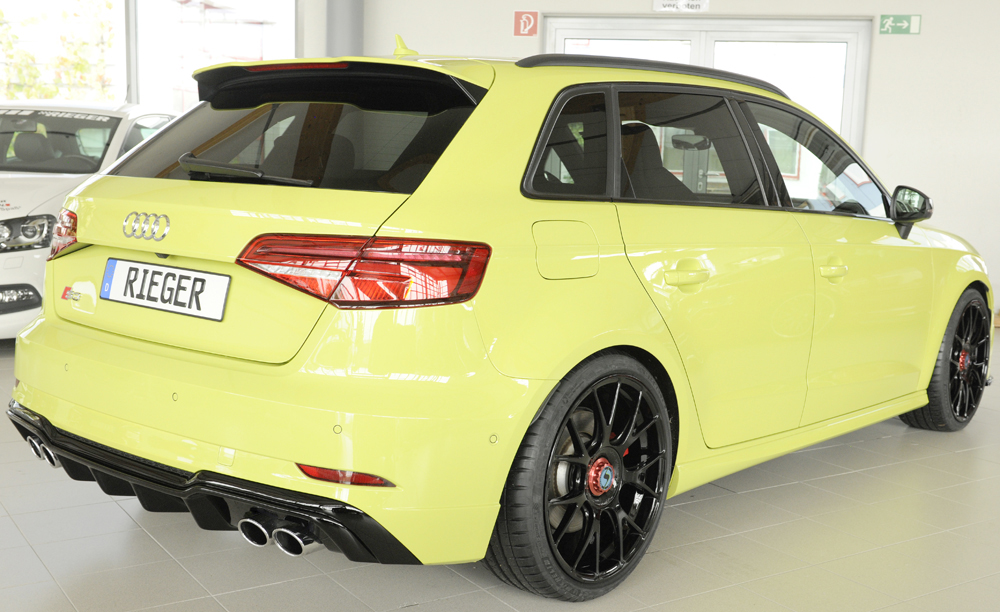 Diffuser  Audi S3 A3 8V S-Line Hatchback & Sportback 16-20 Glans Zwart
