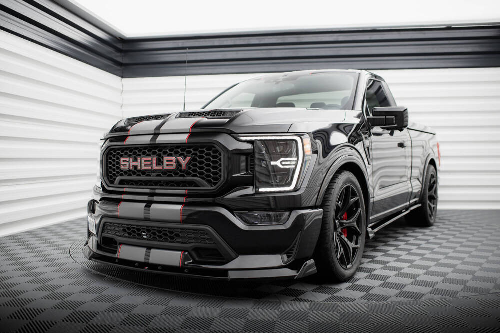 Voorspoiler Ford F150 Shelby Super Snake Maxton Glans Zwart