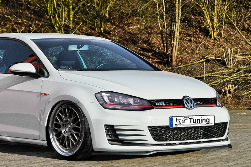 Voorspoiler Volkswagen Golf 7 GTI GTD 13-17 Glans Zwart