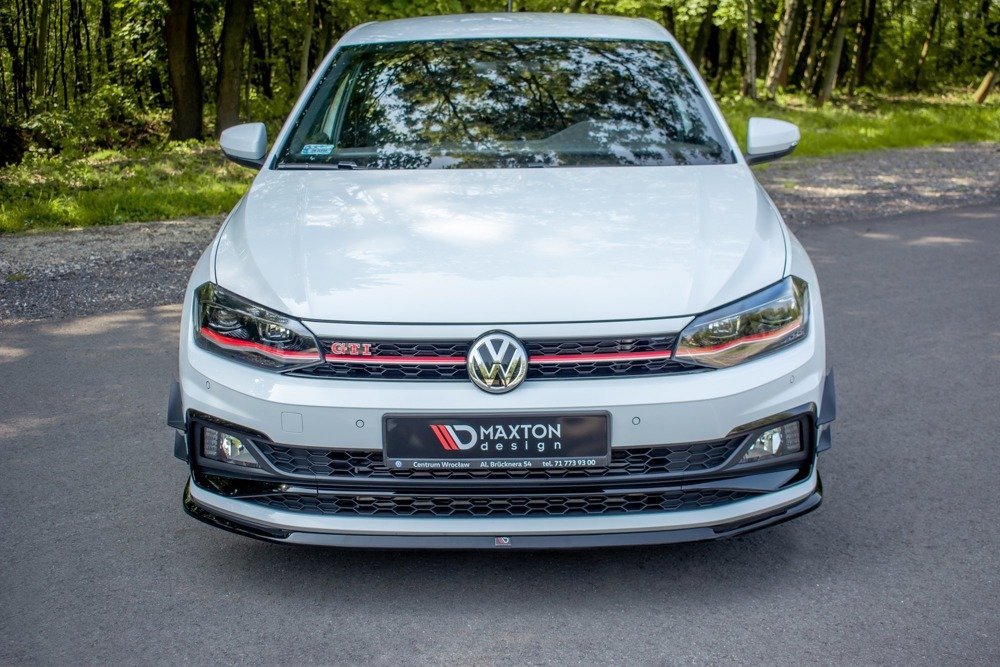 Voorspoiler VW Polo GTI Mk6 Glans Zwart