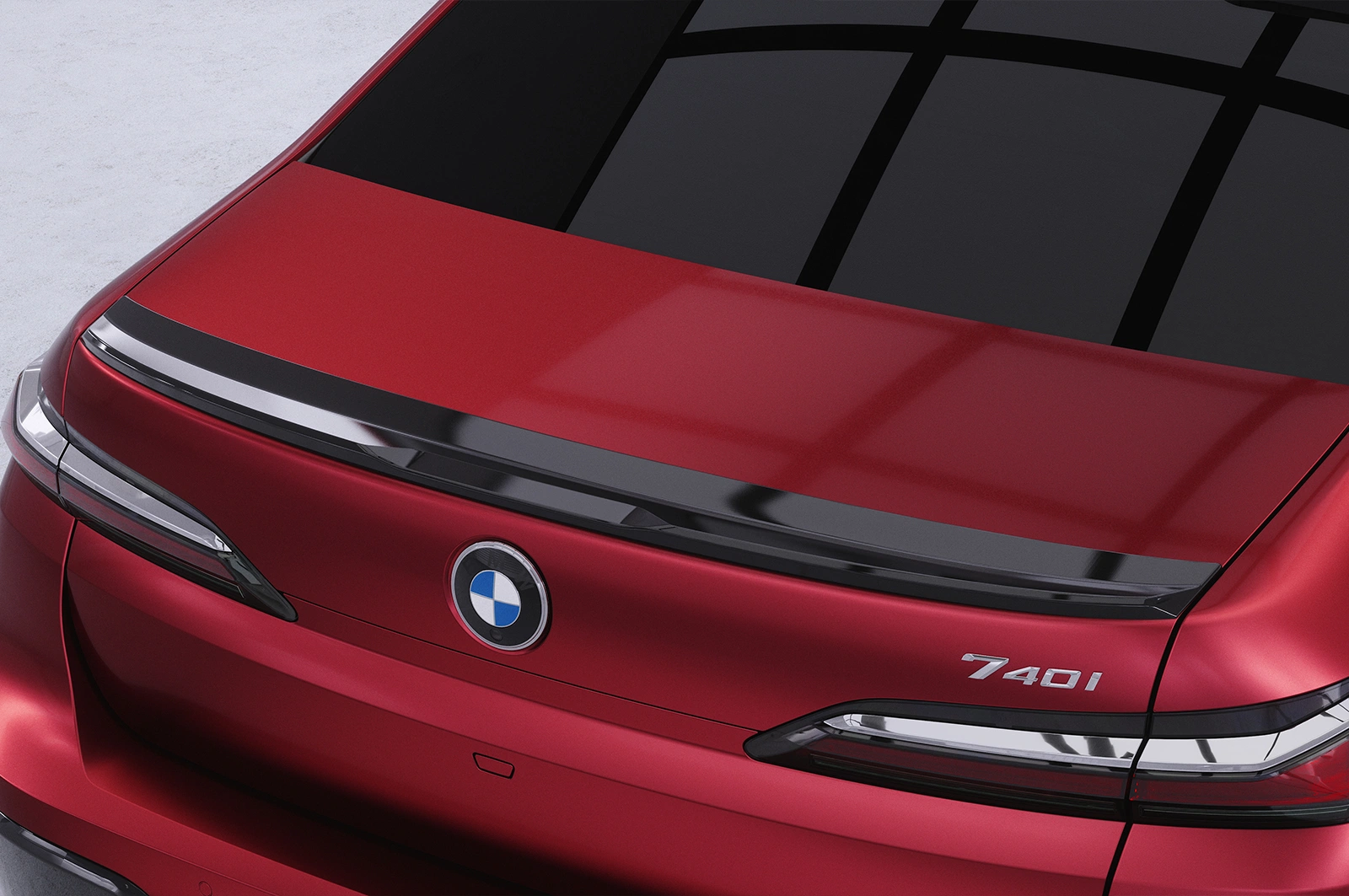 Achterspoiler BMW 7er / i7 G70 glans zwart