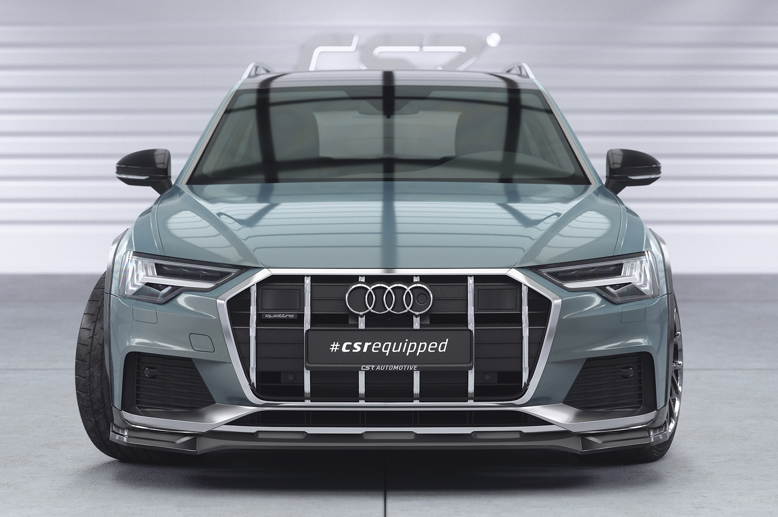 Voorspoiler Audi A6 C8 (Typ F2) Allroad CSR Glans Zwart